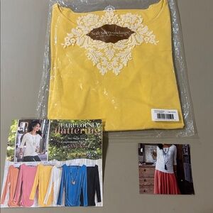 Soft Surroundings Complimentary Ruched Top NWT Size XS Long Sleeve